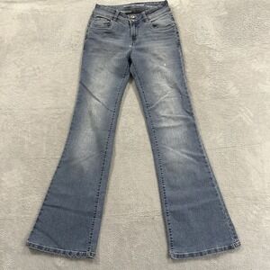 Wallflower Bootcut Jeans Women 5 Blue Flirty Curvy High Rise Flare Western Y2K